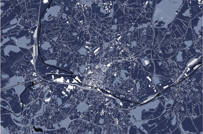 vector map of the city of Charleroi, Belgium